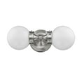 thumbnail image 5 of Fairfax 2-Light Satin Nickel Vanity With White Globe Shades, 5 of 5