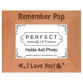 thumbnail image 1 of ThisWear Pop Gifts for Grandpa Remember Pop I Love You Wood Laser Engraved Landscape 4x6 Picture Frame, 1 of 2
