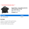 thumbnail image 2 of Engine Mount - Compatible with 2010 - 2013 Acura ZDX 3.7L V6 2011 2012, 2 of 2