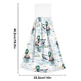 thumbnail image 2 of Haosy 2 Pack Kitchen Wash Cloths with Hanging Loops Absorbent Absorbent Quick Drying Hand Towels, Mallard Ducks on Water, 2 of 7