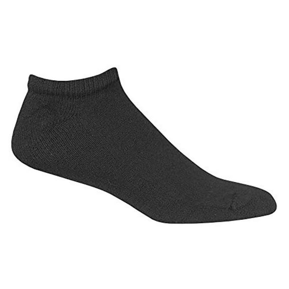SOCKS'NBULK Womens Wholesale Winter Cotton No Show Sport Socks - Black Sport Ankle Socks For Women - 9-11 - 12 Pairs