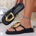 thumbnail image 4 of Eltusu Women Slide Sandals, Beach Open Toe Low Heel No Slip Ladies Shoes Black Size 9, 4 of 8