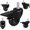 5 With Brakes, variant on 2" Office Chair Wheels with , Rubber Caster Wheels with Threaded Stem 3/8''-16x1, Set of 5, Heavy Duty Desk & Gaming Chair Casters for Floor Carpet Mat, Quiet Smooth Rolling