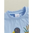 thumbnail image 6 of Baby Toddler Boy Duck Outfit 3 6 12 18 24 Months 2T 3T Animal Embroidery Short Sleeve T-Shirt Plaid Elastic Waist Shorts 2 Pcs Clothes Set, 6 of 9