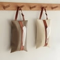 thumbnail image 4 of Hanging Tissue Holder PU Napkin Holder Multi-Use Car Backseat Tissue Purse Buckle & Zipper Closure, 4 of 7