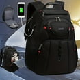thumbnail image 1 of Simple Casual Large Capacity Backpack With USB Charging Port, Travel Backpacks, 17 Inch Computer Bag, 1 of 5