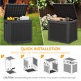 thumbnail image 4 of LHBcraft 32 Gallon Deck Box, Lockable Resin Outdoor Storage Box, Waterproof and UV Resistant Lightweight Storage Deck Box for Patio Cushions & Accessories,Black, 4 of 10