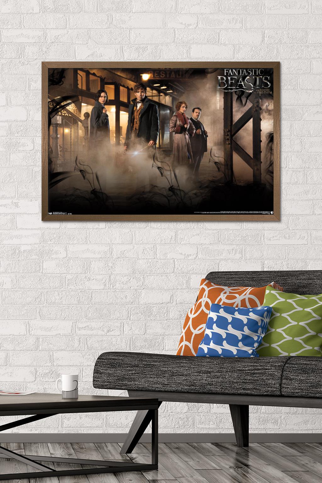 Fantastic Beasts And Where To Find Them - Teaser One Sheet Wall Poster, 22.375" x 34", Framed