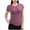 Purple, variant on SROBPTY Womens Summer Casual Solid Short Sleeve Stretch T Shirt Crew Neck Basic Tops