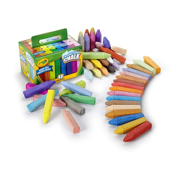 Crayola Sidewalk Chalk Set 51-2048 - Washable, Bright, Assorted Colors - 48 Count