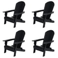 thumbnail image 3 of WestinTrends Tuscany Outdoor Folding Adirondack Seashell Chair (Set of 4), Black, 3 of 5