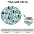 thumbnail image 6 of Blue Christmas Santa and Snowman Pattern Round Fitted Tablecloth with Elastic Edge,Dining Table Cover Waterproof,Outdoor Round Tablecloth for Camping,Dining,Indoor and Outdoor, 6 of 7