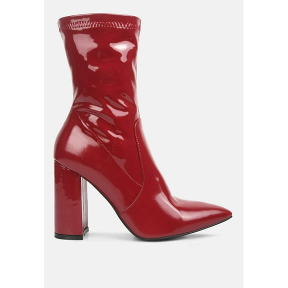 Pluto Block Heel Stiletto Ankle Boot