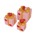 thumbnail image 5 of CISIL & Christmas Lighted Gift Boxes: Set of 3 Light Up Presents Christmas Decoration for Indoor Xmas Tree Outdoor Yard Holiday, Battery Operated Gift Boxes Pink heart, 5 of 8
