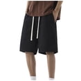 thumbnail image 2 of Mingw Mens Shorts Men's Summer Casual Solid Color Pockets Drawstring Elastic Waist Zipper Comfortable Shorts Pant, 2 of 6