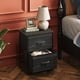 thumbnail image 4 of Armario pequeño Nightstand WLIVE con 2 cajones de tela, color negro, 4 of 8