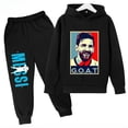 thumbnail image 3 of Conjunto de sudadera con capucha para niños y pantalones deportivos de 2 piezas para niños y niñas Ropa infantil con estampado de Messi Ropa de bebé, 3 of 5