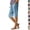 #03 Blue, variant on Linen Bermuda Shorts for Women Knee Length Summer Casual Elastic Waisted Side Split Button Shorts with Pockets 2026 ,XL,Purple