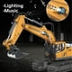 thumbnail image 2 of Excavadora De Control Remoto, Juguete De Excavadora A Escala 1/20 Con 11 Canales Y Luces, Efectos De Sonido, Vehículos De Construcción Eléctricos Rc De 2,4 Ghz Para Niños A Partir De 6 Años Muyoka Hogar, 2 of 7