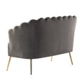 thumbnail image 2 of Cute Loveseat Sofa with Flower Shaped Back Design, Grey, 2 of 10