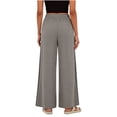thumbnail image 7 of Tqcoqu Linen Pants for Women Casual Summer Drawstring Elastic Waist Trousers Pockets Petite Fashion Straight Pants Lounge,Gray Women's S-XXL, 7 of 7