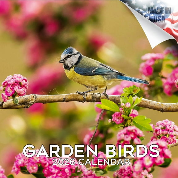 2025 2026 Garden Birds Calendar - Wildlife Monthly Wall Calendar - 12 x 24 Open - Thick No-Bleed Paper - Giftable - Academic Teacher's Planner Calendar Organizing & Planning - Made in USA