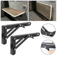 thumbnail image 1 of 2pcs Black Finish Camper Van Folding-bracket Table Shelf Interior Accessories For Motorhome Caravan Rv Camper Trailer Food Truck, 1 of 5
