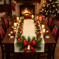 thumbnail image 5 of SLYNSHome Christmas Snowflake Table Runner, Red Holiday Table Flag, Winter Theme Tablecloth for Dining Room Kitchen Home Party Decor, 5 of 6