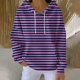 thumbnail image 3 of Goodtrade8 Tunic Winter Hoodies for Women Stripe Pullover Sweatshirt Hooded with Pocket Workout Casual Long Sleeve Women Tops, 3 of 5