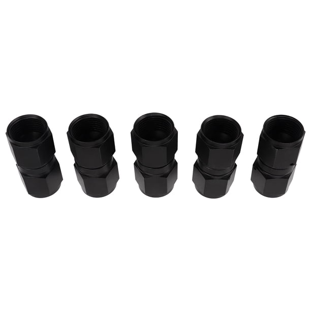 5 uds 10AN adaptador de montaje negro hembra recto giratorio aleación de aluminio extremo de manguera Jadeshay A