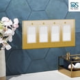 thumbnail image 5 of Rio Salto BRASS Signature Collection Standard Size Polished 4-Gang Rocker Decorator Wall Plate Cover Outlet Cover Light Switch Cover WallPlate Quad (4 Gang Rocker 1 Pack), 5 of 9