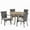 Gray, variant on GDF Studio Julian Outdoor Acacia Wood and Wicker 5 Piece Dining Set with Cushions, Gray