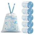 thumbnail image 2 of Clearance Hcnuuo 15/75 Count Drawstring Trash Bags Cartoon Pattern Thickened Garbage Bags 19.7" X 17.7"Unscented Trash Bags For Kitchen Bathroom Waste Liners, 2 of 9
