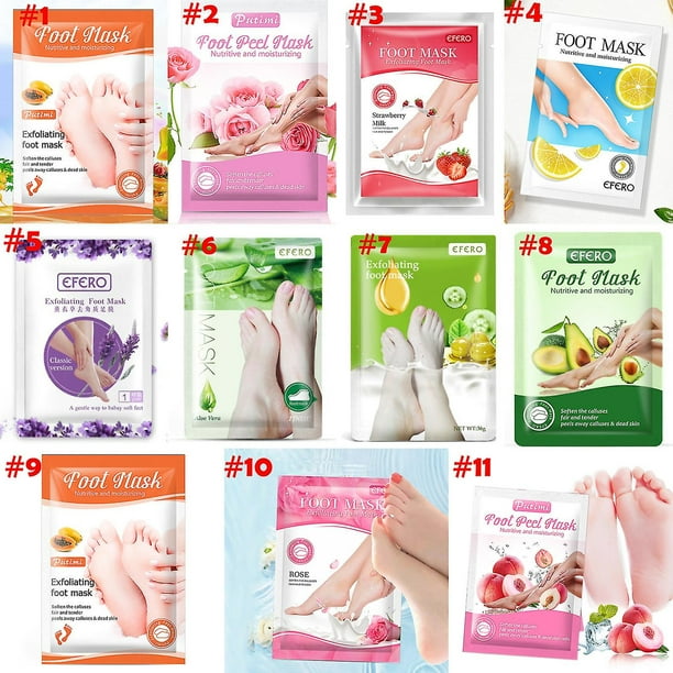 Package 3 1/4/7/11 Mascarilla Exfoliante para Pies Callos Exfoliante para Piel Muerta