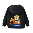 thumbnail image 4 of Cethrio Boys Jackets with Hooded, Long Sleeve Full Zip Lightweight Casual Boys Outerwear Black Size 6-7, 4 of 6