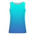 thumbnail image 4 of Running Tank Top Men Qiggri Men's Gradient Color Printed Vests Casual Sleeveless Round Neck T-Shirt Tank, 4 of 4