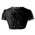 thumbnail image 7 of Xudanell women 1pc underwire lingerie lace vest women's elegant dirndl blouse dirndl blouse lace blouse Formal Summer Sexy Crop Top (Black,S), 7 of 7