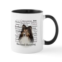 CafePress - Sheltie Traits Mugs - 11 oz Ceramic Mug - Novelty Coffee Tea Cup