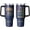 Navy Blue 40th Birthday Gifts Tumbler, variant on 40th Birthday Stainless Steel Tumbler with Handle & Straw, Birthday Gifts Cup 40 Oz, 40 Year Old Birthday Gifts for Girls, 40th Birthday Decorations for Girls, Happy 40th Birthday Gifts for Men