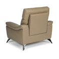 thumbnail image 3 of Moderno Leather Contemporary Upholstered Accent Chair in Beige, 3 of 8