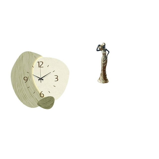 Reloj de pared,Reloj de pared silencioso Reloj de pared nórdico Decoración del hogar,Relojes decorativos para pared,oficina,aula,hogar.,Figura de escritorio,Artesanía de escritorio con