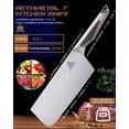 thumbnail image 6 of AETHMETAL 7" Butcher Knife, Sharp Meat Cleaver Knife for Meat Cutting, High Carbon Stainless Steel Chinese Cleaver, 6 of 8