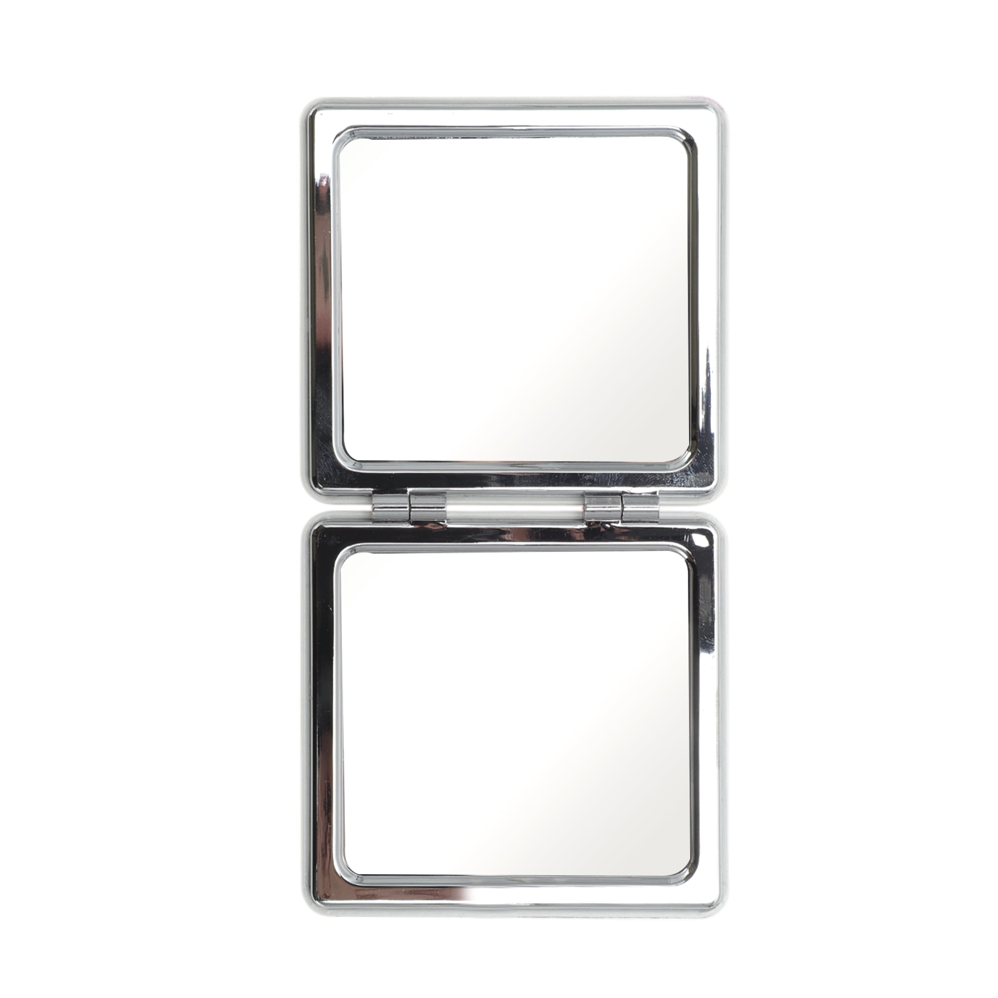 Unique Bargains Durable Square Shape Handheld Mirror for Travel Pink 1 Pc