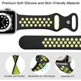 thumbnail image 2 of 2 Pack Sport Bands Compatible with Apple Watch Bands 42mm 44mm 45mm, Breathable Soft Silicone Replacement Strap for Women and Men Compatible with iWat, 2 of 5
