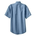 thumbnail image 2 of Mafoose Mens Short Sleeve Value Denim Cotton Shirt Faded Blue x-Small, 2 of 6
