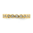 thumbnail image 4 of 14k Yellow Gold Bezel Set Diamond Eternity Wedding Band Circle Anniversary Ring Size 7.5 - 1/2 Ct., 4 of 5