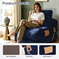 thumbnail image 3 of Venuezy 3-in-1 Folding Bean Bag Chair for Adults, Convertible Sofa Bed with Memory Foam, Corduroy Lounge Chair with Pockets & Leather Handle, No Assembly Needed, Washable Cover, 3 of 10