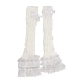 thumbnail image 4 of Puliio Lace Bow Slouch Leg Warmers for Women Ribbed Knit Hosiery Fashion Knee High Socks, 4 of 4