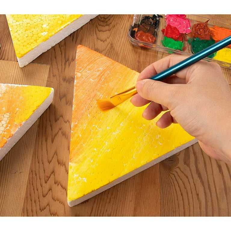 6 Pack Triangle Polystyrene Foam, Painting Activity For Kids, Diy