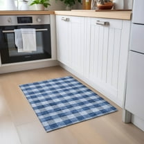 Addison Rugs Chantille Indoor/Outdoor Transitional Plaid Navy Washable Rectangle Rug, 1'8" x 2'6"